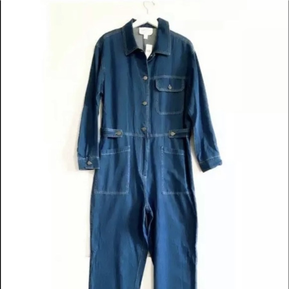 Anthropologie | AYA DENIM UTILITY JUMPSUIT | Sz S - Picture 8 of 11